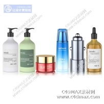 C4DOC工程-化妆品模型水乳模型精油模型化妆品瓶子模型面霜模型乳液模型
