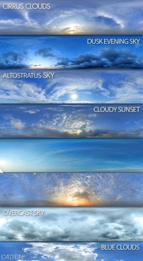 全景天空高分辨率素材 Exterior Seamless Skies Panoramas